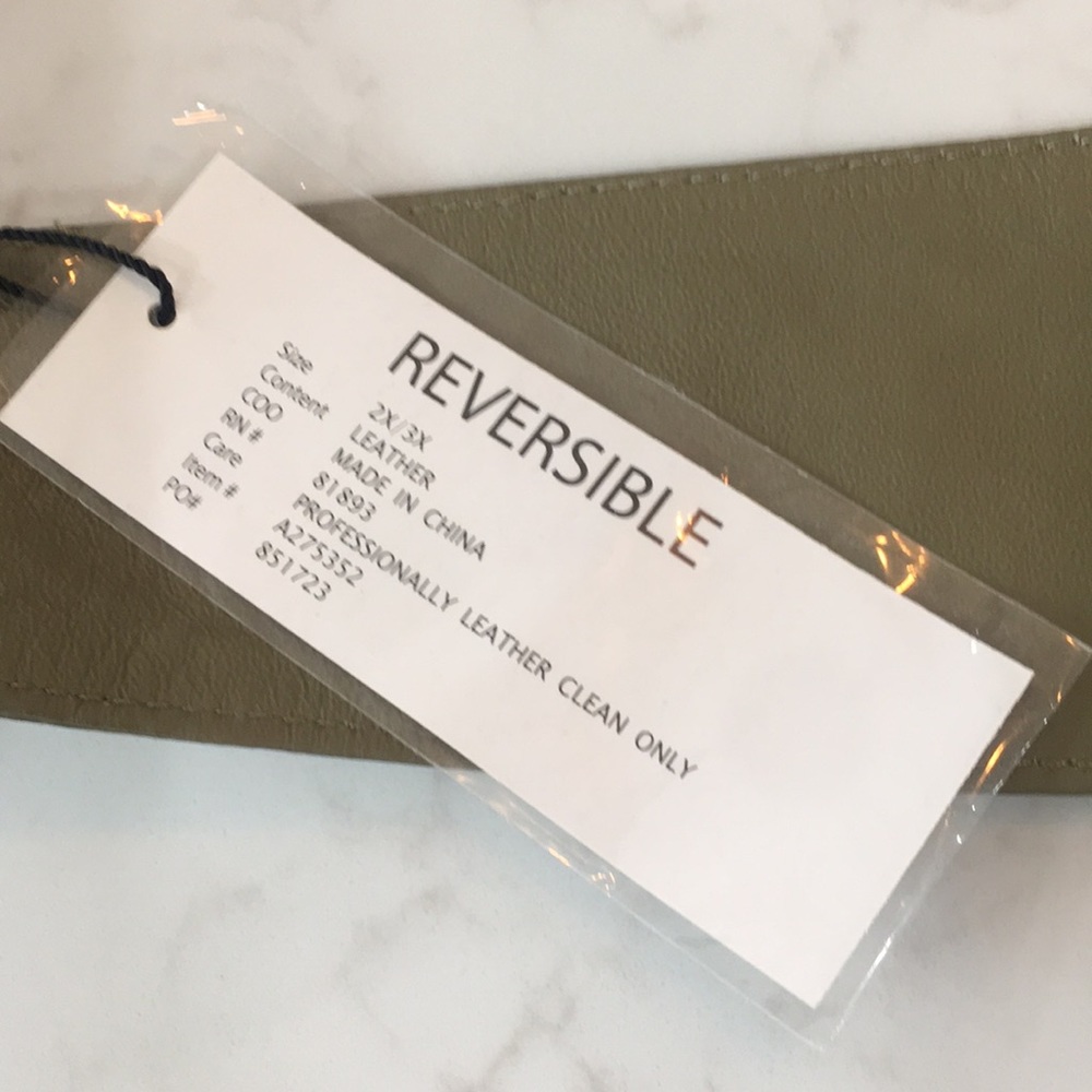 G.I.L.I Embossed Leather Reversible Obi Wrap Belt - Picture 6 of 6